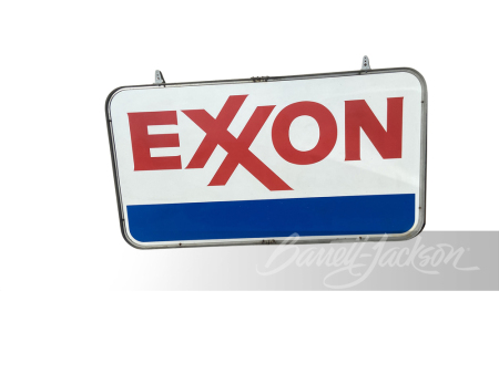 LARGE CIRCA LATE 1960S EXXON OIL PORCELAIN SIGN