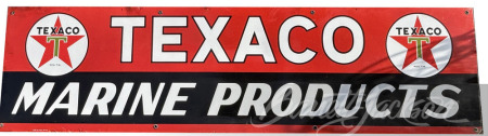 CIRCA 1940S TEXACO MARINE PRODUCTS PORCELAIN SIGN