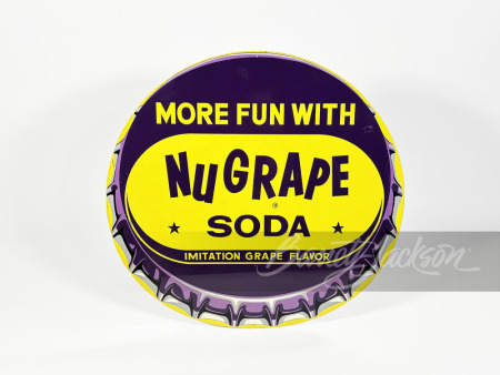 1950S NU GRAPE SODA TIN SIGN