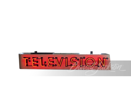 VINTAGE MOTEL ''TELEVISION'' NEON PORCELAIN SIGN