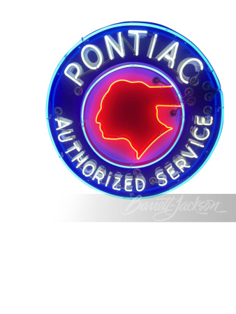 PONTIAC AUTOMOBILES PORCELAIN WITH NEON SIGN