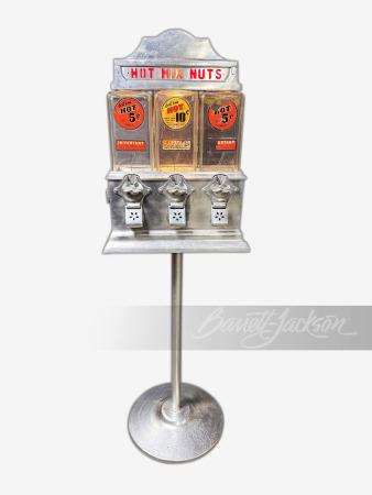 1947 AJAX TRIPLE HOT NUTS VENDING MACHINE