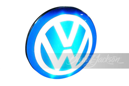 VINTAGE VOLKSWAGEN AUTOMOBILES LIGHT-UP SIGN