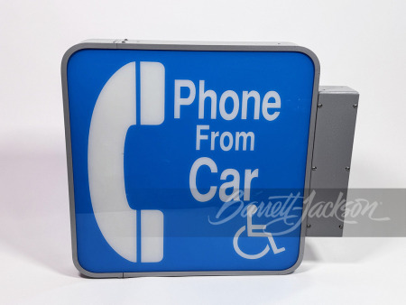 CIRCA LATE 1970S-EARLY '80S "PHONE FROM CAR" LIGHT-UP SIGN