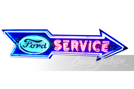 1930S FORD SERVICE NEON PORCELAIN ARROW SIGN