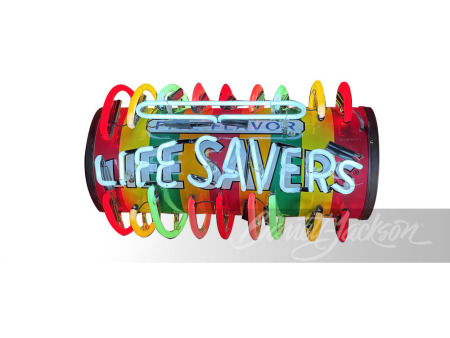 LIFE SAVERS THREE-DIMENSIONAL NEON TIN SIGN