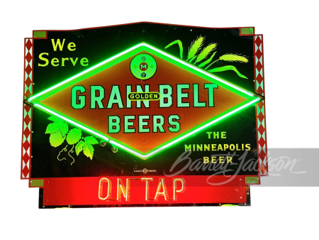 1930S GRAIN BELT BEERS NEON PORCELAIN SIGN