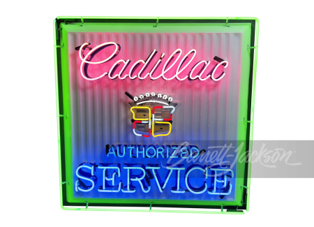 LATE 1950S-EARLY '60S CADILLAC AUTHORIZED SERVICE SIGN WITH NEON