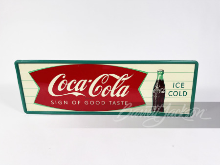 1958 COCA-COLA SINGLE-SIDED TIN SIGN