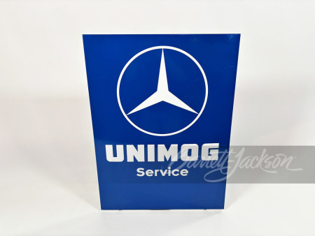 1960S MERCEDES-BENZ UNIMOG SERVICE PORCELAIN SIGN