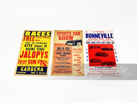 LOT OF THREE VINTAGE RACE/CAR SHOW POSTERS