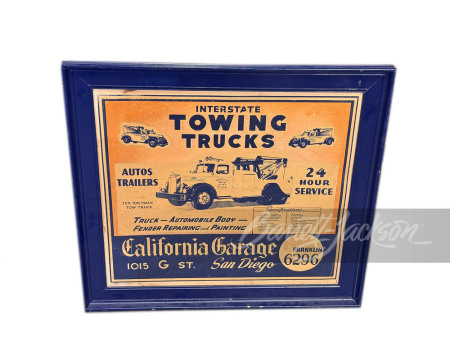 CIRCA 1940S INTERSTATE TOWING TRUCKS POSTER