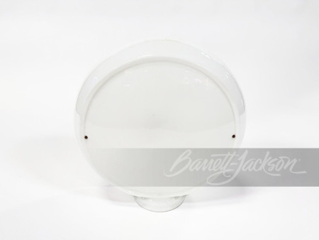 Circa 1940s narrow milk-glass gas pump globe body.