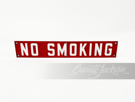 CIRCA 1950S "NO SMOKING" PORCELAIN SIGN