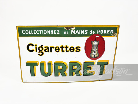 1940S TURRET CIGARETTES PORCELAIN SIGN