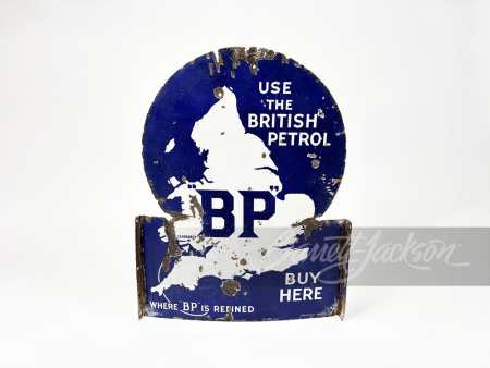 1930S BRITISH PETROL PORCELAIN FLANGE SIGN