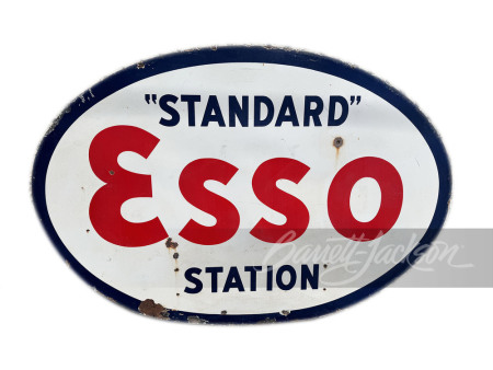 LARGE 1940S STANDARD OIL ESSO STATION PORCELAIN SIGN