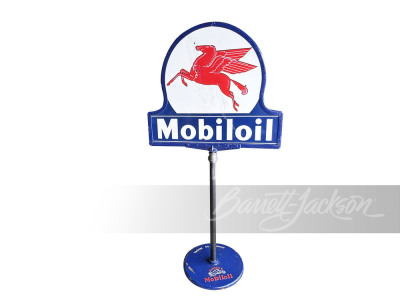 CIRCA 1930S-40S MOBILOIL PORCELAIN CURB SIGN - 2