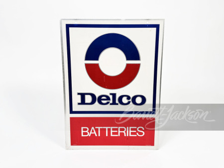 CIRCA 1960S-60S GM DELCO BATTERIES TIN SIGN