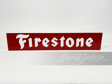 VINTAGE FIRESTONE TIRES EMBOSSED TIN SIGN